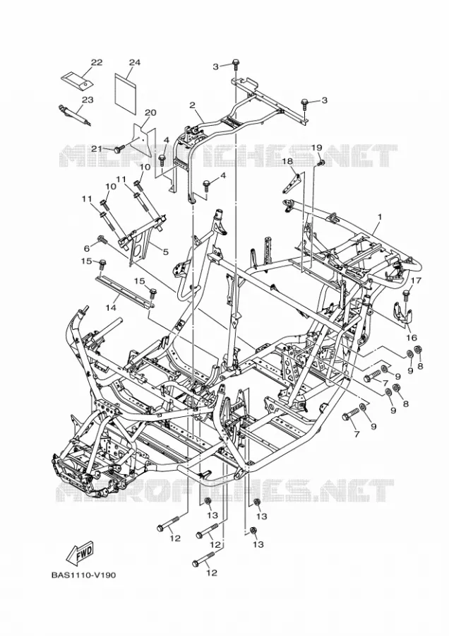FRAME Yamaha SIDE BY SIDE 1000 2021 YXZ  YX10ZXPSM / YXZ1000ETS