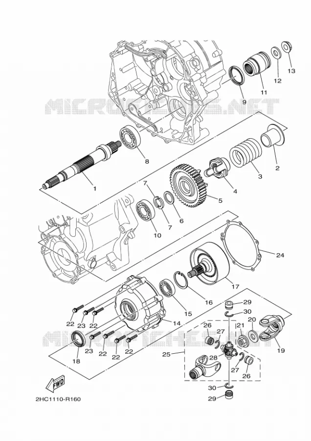 TRANSMISSIE Yamaha SIDE BY SIDE 1000 2021 YXZ  YX10ZXPSM / YXZ1000ETS