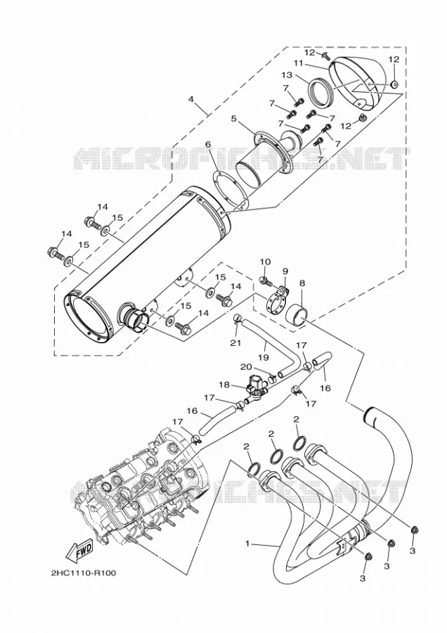 UITLAAT Yamaha SIDE BY SIDE 1000 2021 YXZ  YX10ZXPSM / YXZ1000ETS