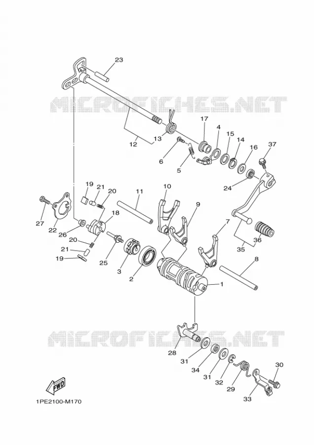 SCHAKELWALS Yamaha QUAD 700 2021 RAPTOR  YF70RSM / YFM700R