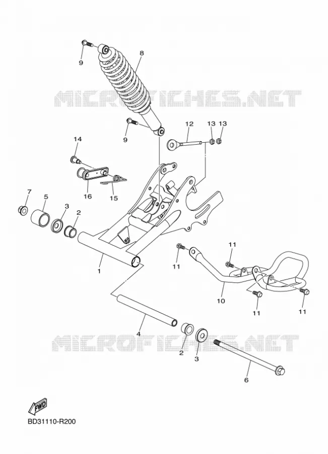 ACHTERBRUG Yamaha QUAD 90 2021 RAPTOR  YF09RM / YFM90R