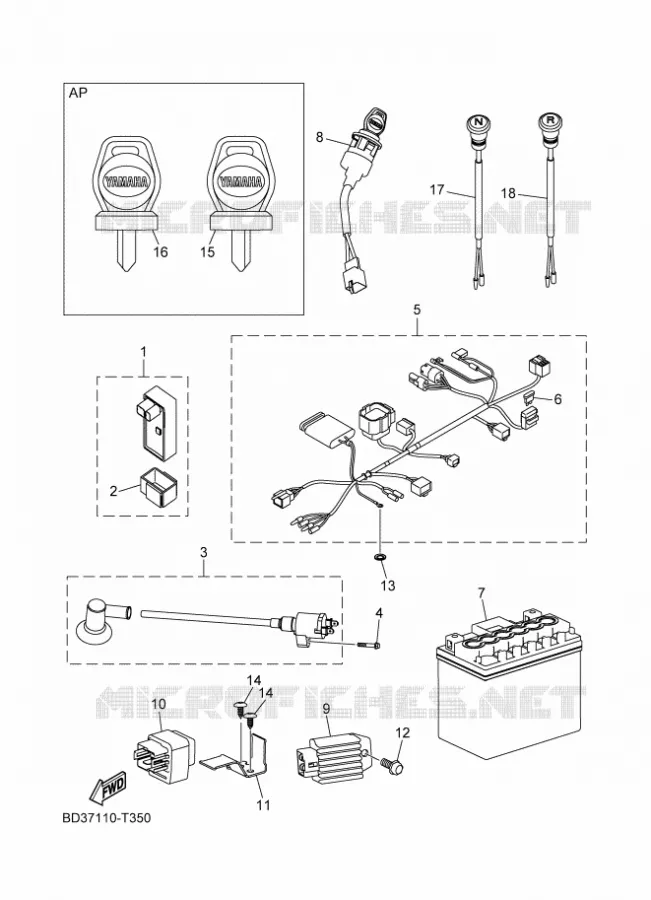 ELECTRISCH 1 Yamaha QUAD 90 2021 RAPTOR  YF09RM / YFM90R