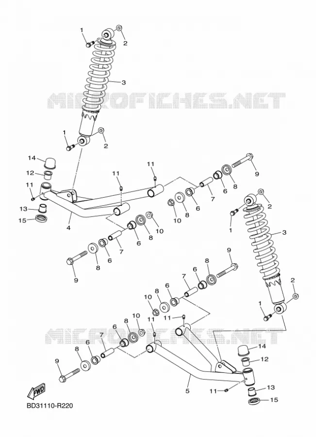 OPHANGING / WIEL VOOR Yamaha QUAD 90 2021 RAPTOR  YF09RM / YFM90R