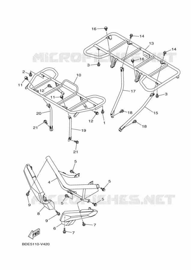 BUMPER Yamaha QUAD 700 2021 GRIZZLY  YF70GPSM / YFM700FWAD
