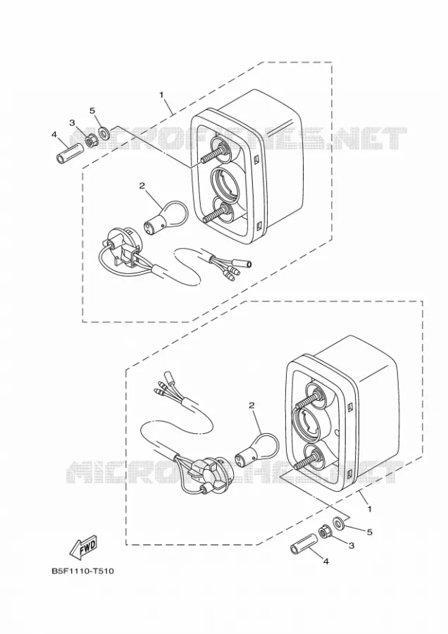 ACHTERLICHT Yamaha SIDE BY SIDE 700 2021 VIKING  YX70MPSM / YXM700ES