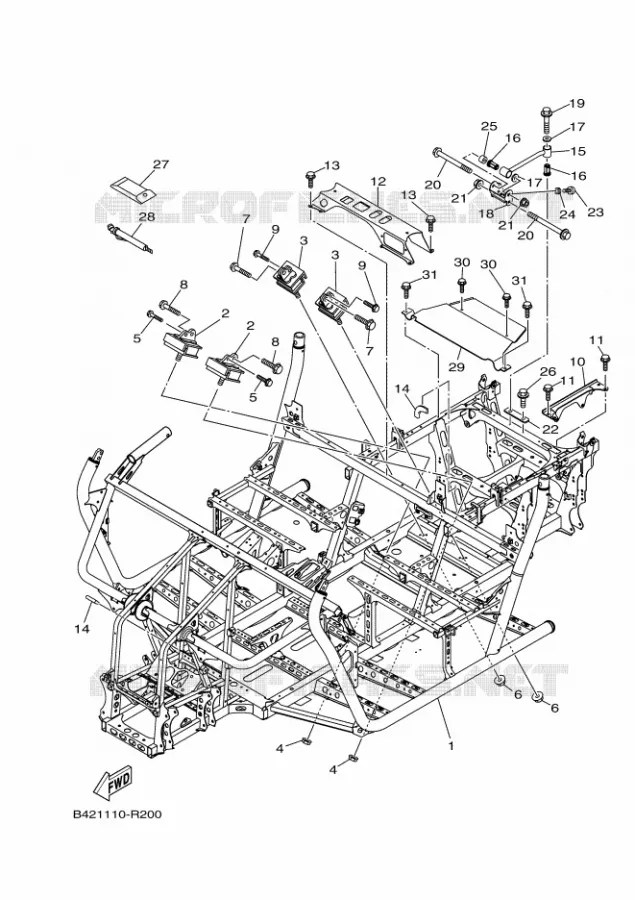 FRAME Yamaha SIDE BY SIDE 700 2021 VIKING  YX70MPSM / YXM700ES