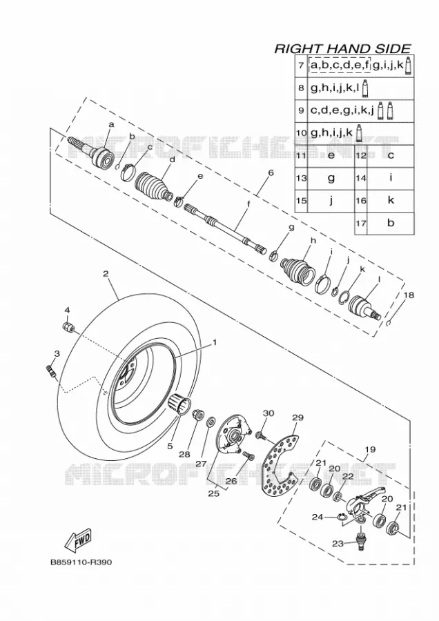 WIEL VOOR 2 Yamaha SIDE BY SIDE 700 2021 VIKING  YX70MPSM / YXM700ES