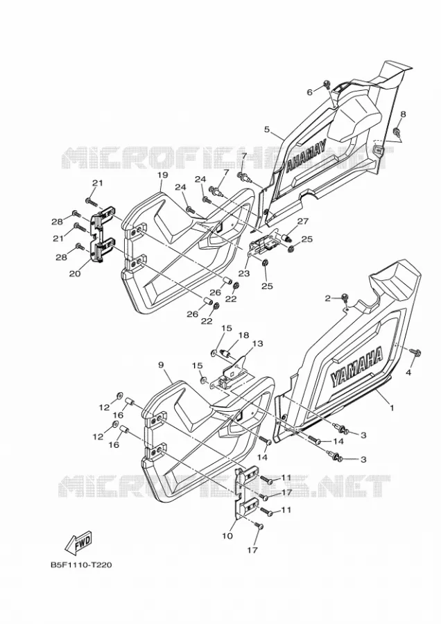 ZIJKUIPDEEL Yamaha SIDE BY SIDE 700 2020 VIKING  YX70MPSL / YXM700ES