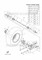 ACHTERWIEL 2 voor Yamaha KODIAK 700 EPS SE 2020