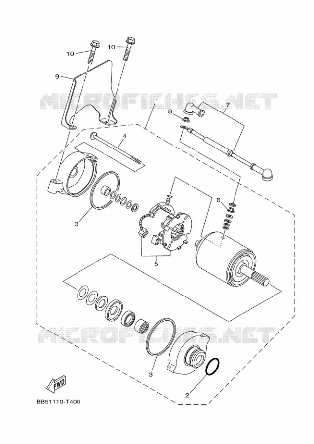 STARTMOTOR Yamaha QUAD 700 2020 KODIAK  YF70KL / YFM700FWB