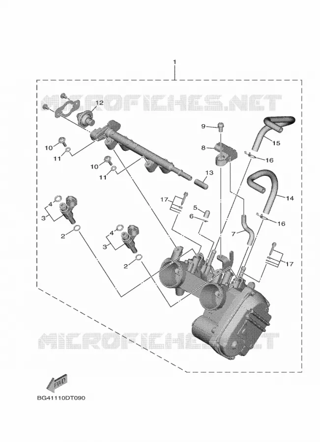 GASKLEP HUIS Yamaha SIDE BY SIDE 850 2020 WOLVERINE  YX85EPAL / YXE850EN