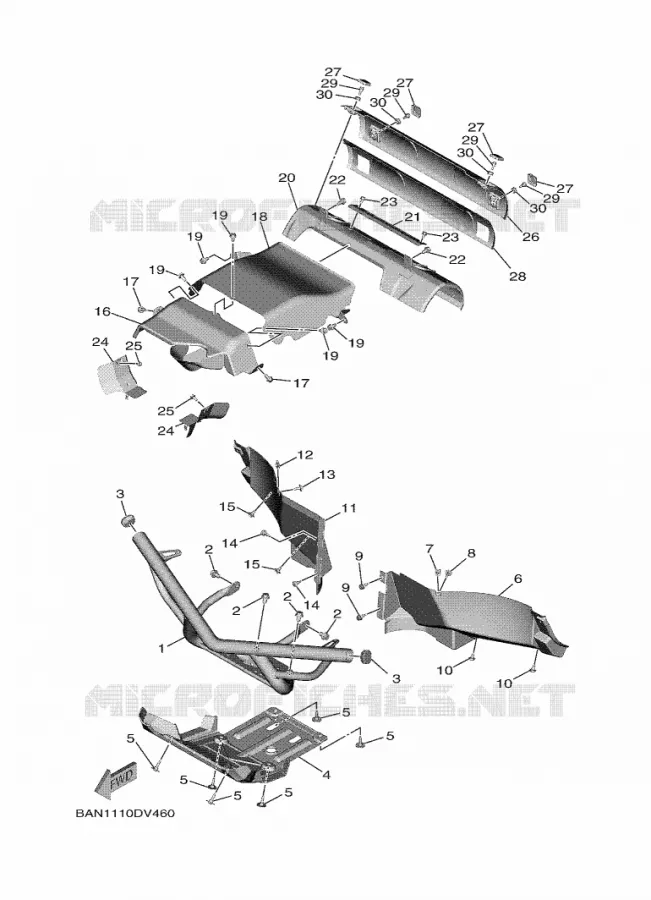 BUMPER Yamaha SIDE BY SIDE 850 2020 WOLVERINE  YX85EPAL / YXE850EN