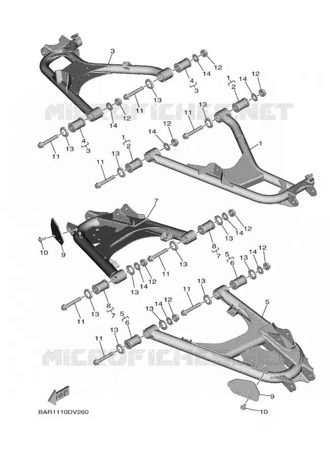 ACHTERBRUG Yamaha SIDE BY SIDE 850 2020 WOLVERINE  YX85EPL / YXE850EBN