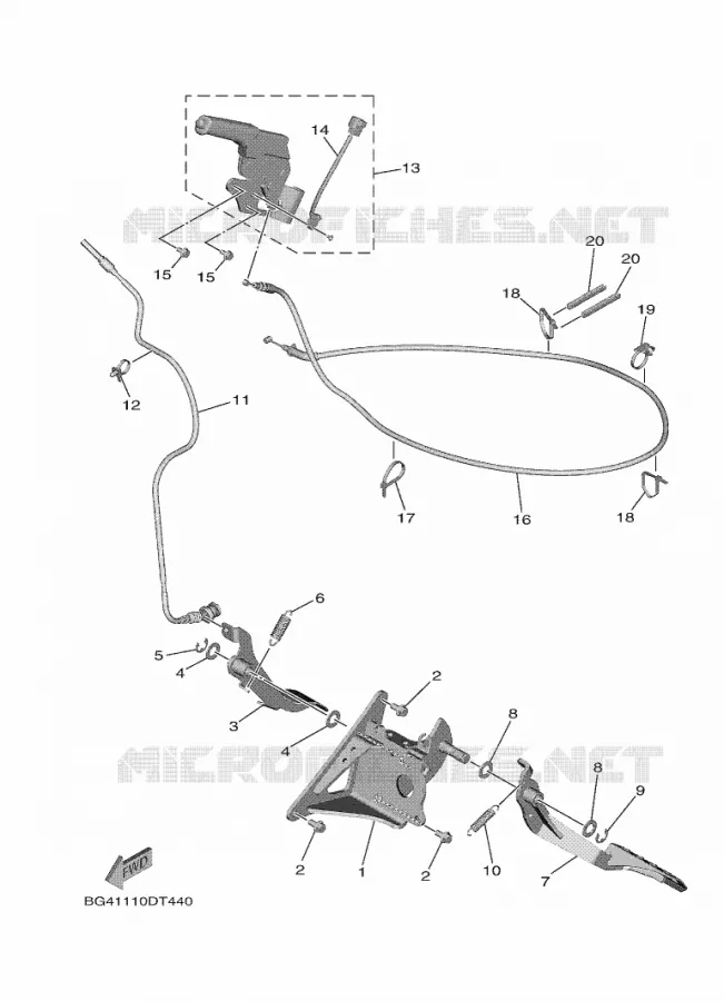 PEDAAL / KABEL Yamaha SIDE BY SIDE 850 2020 WOLVERINE  YX85EPL / YXE850EBN