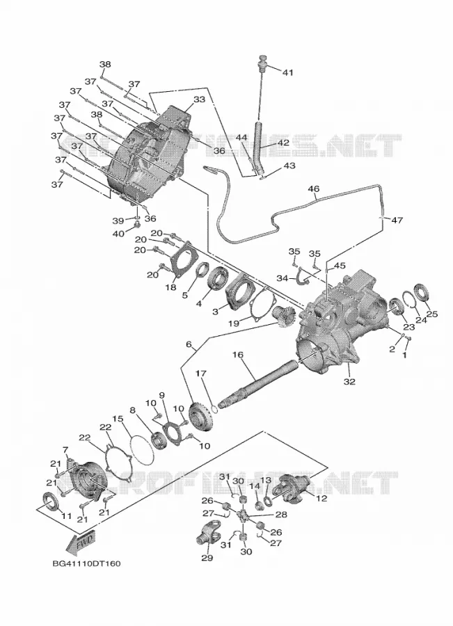 TRANSMISSIE Yamaha SIDE BY SIDE 850 2020 WOLVERINE  YX85FPCL / YXF850E