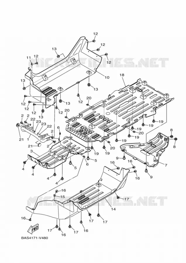 BUMPER Yamaha SIDE BY SIDE 1000 2020 YXZ  YX10ZXPSL / YXZ1000ETS