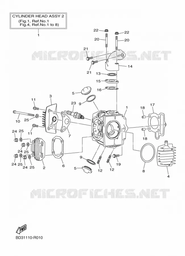 CILINDERKOP Yamaha QUAD 90 2020 RAPTOR  YF09RL / YFM90R