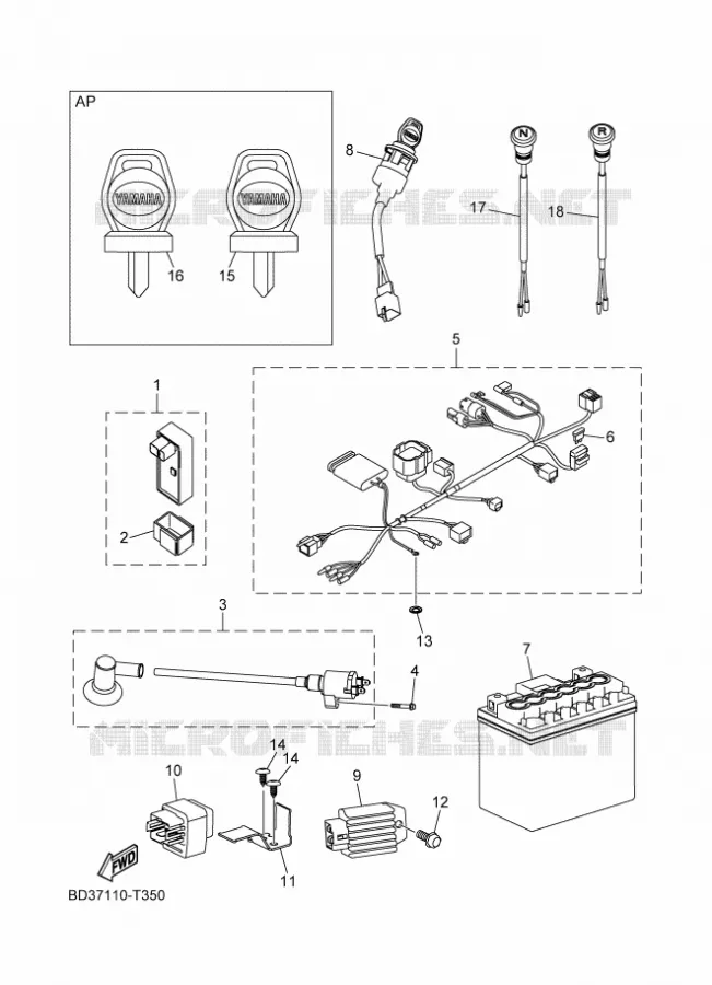 ELECTRISCH 1 Yamaha QUAD 90 2020 RAPTOR  YF09RL / YFM90R