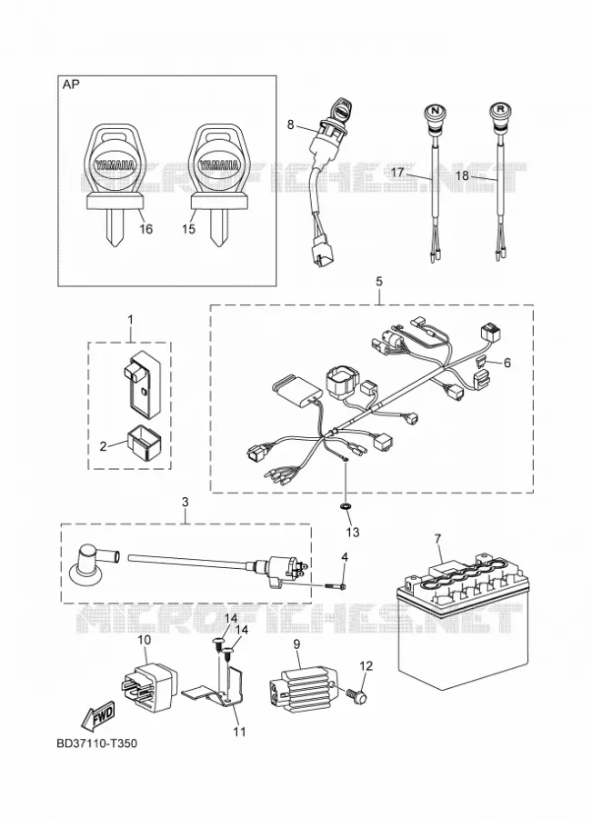 ELECTRISCH 1 Yamaha QUAD 90 2020 RAPTOR  YF09RL / YFM90R