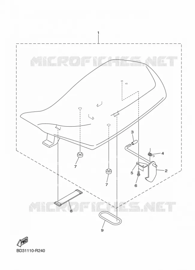 SELLE Yamaha QUAD 90 2020 RAPTOR  YF09RL / YFM90R