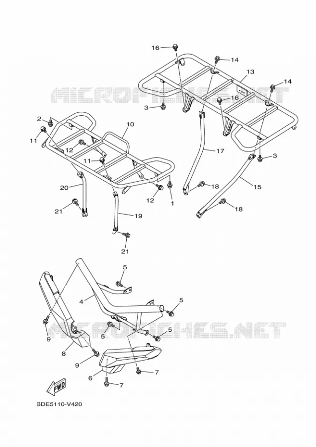 BUMPER Yamaha QUAD 700 2020 GRIZZLY  YF70GPAL / YFM700FWAD
