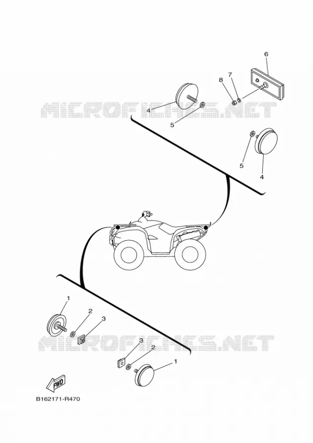 ELECTRISCH 2 Yamaha QUAD 700 2020 GRIZZLY  YF70GPSL / YFM700FWAD