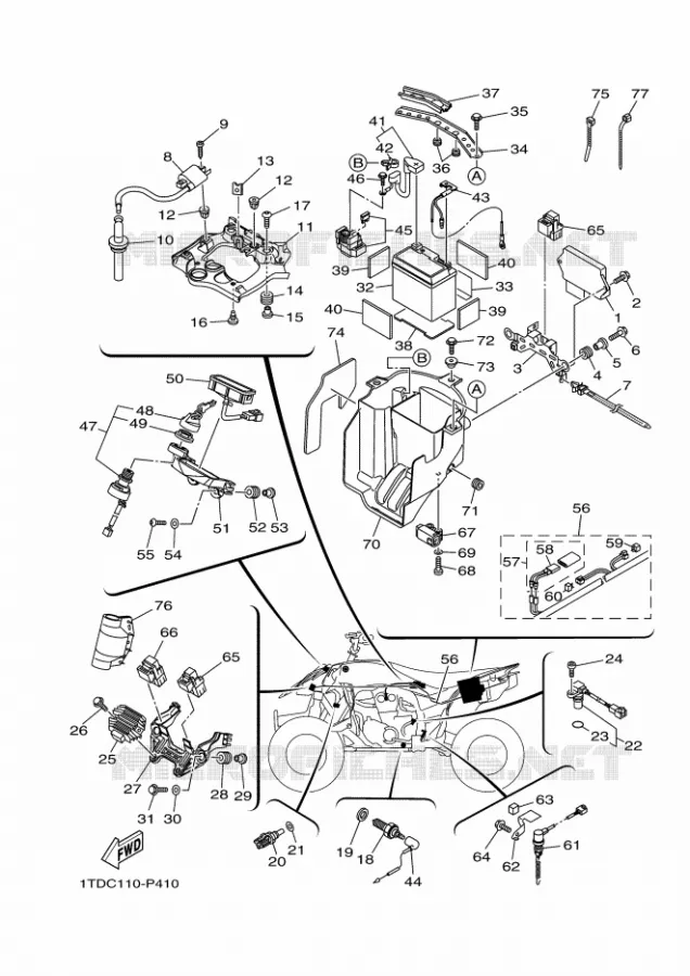 ELECTRISCH 1 Yamaha QUAD 450 2020 YFZ  YF45ZL