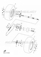 ACHTERAS / WIEL voor Yamaha YFZ 50 2020