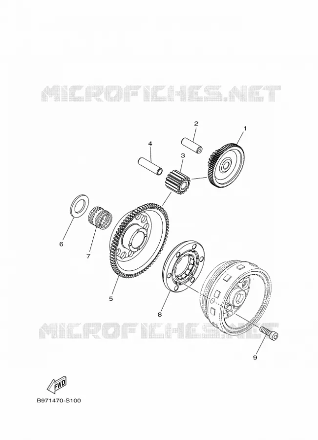 STARTMOTOR KOPPELINGS Yamaha MOTO 250 2025 FZ  FZN250-A