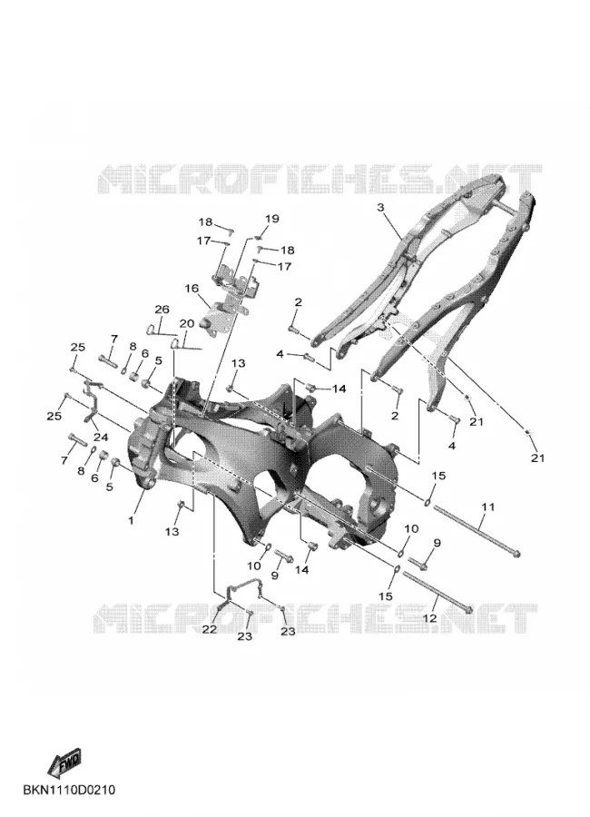 FRAME Yamaha MOTO 900 2025 R9  YZF890-U