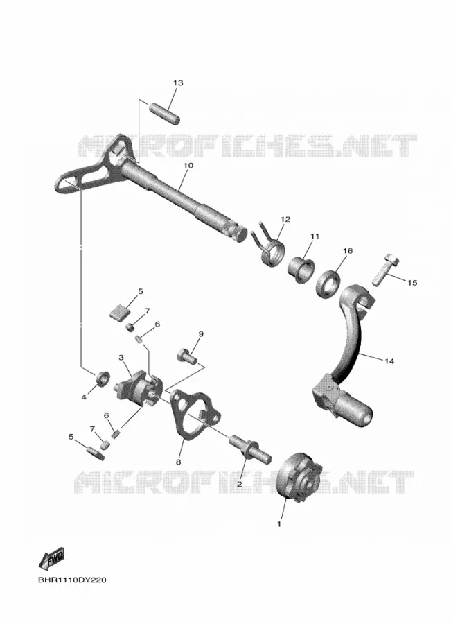 SCHAKEL STANG / PEDAAL Yamaha MOTO 450 2025 WRF  WR450F