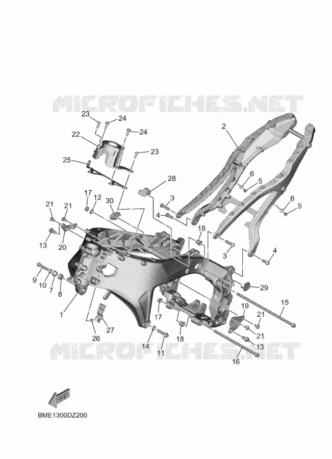 FRAME Yamaha MOTO 900 2025 MT  MTN890-U