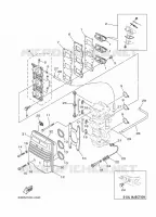 INLAAT voor Yamaha 40V Electric Starter, Remote Control, Manual Tilt, Oil Injection, Shaft 20