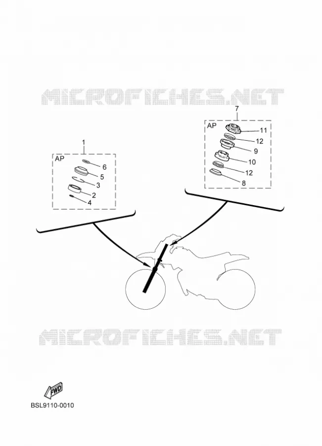 ONDERHOUDSDELEN KIT Yamaha MOTO 50 2025 PW  PW50