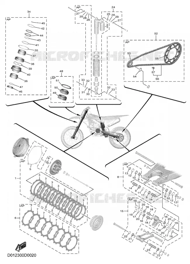 ONDERHOUDSDELEN KIT Yamaha MOTO 250 2025 YZF  YZ250F