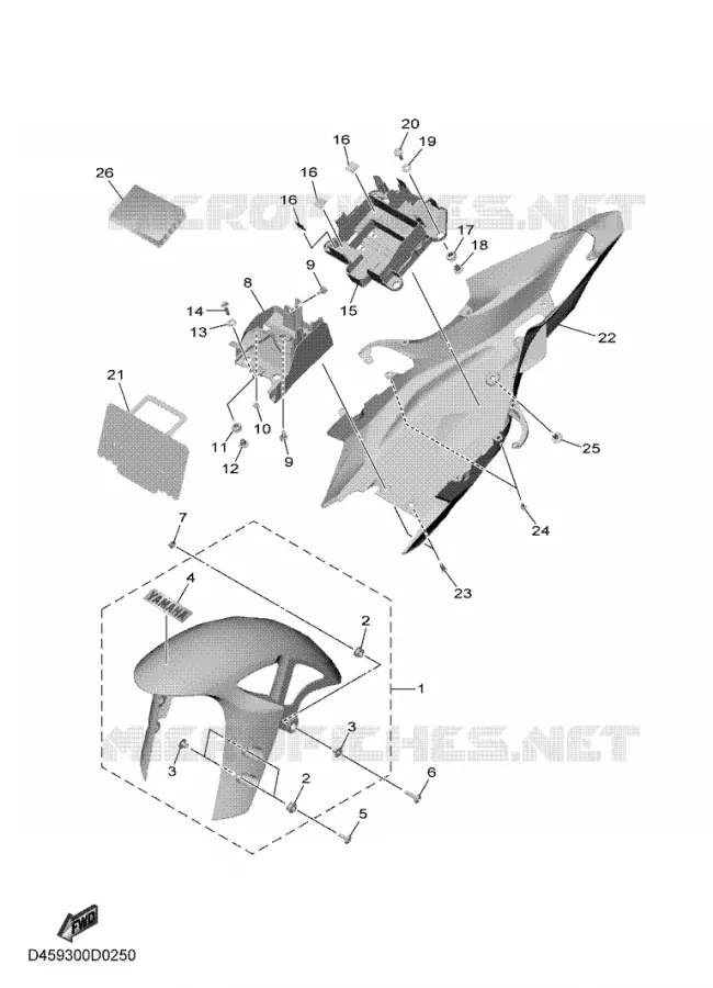 SPATBORD Yamaha MOTO 1000 2025 R1  YZF1000W