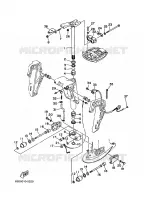 HOUDER 4 voor Yamaha 40V Manual Starter, Tiller Handle, Manual Tilt, Oil Injection, Shaft 15