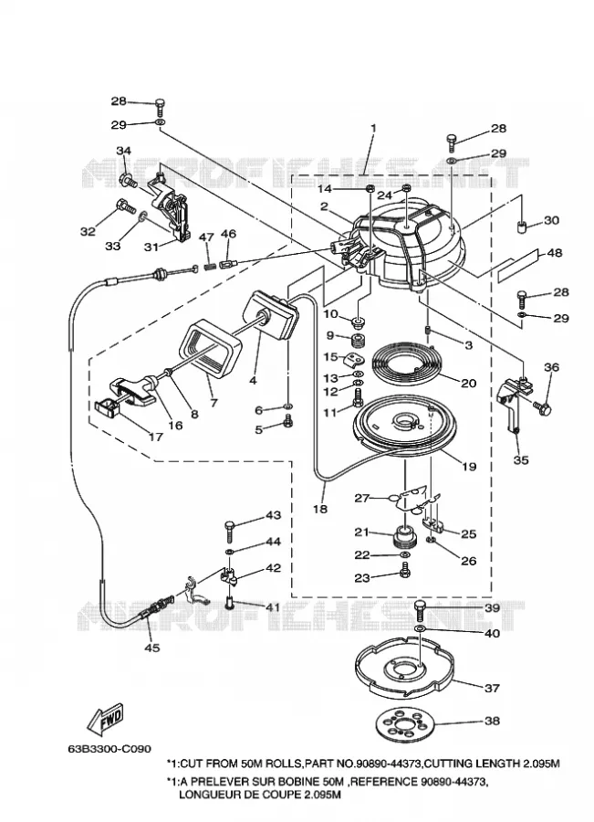KICKSTART PEDALEN Yamaha OUTBOARD ENGINES 40hp (29.4kW) 2005 40  40VMHOS