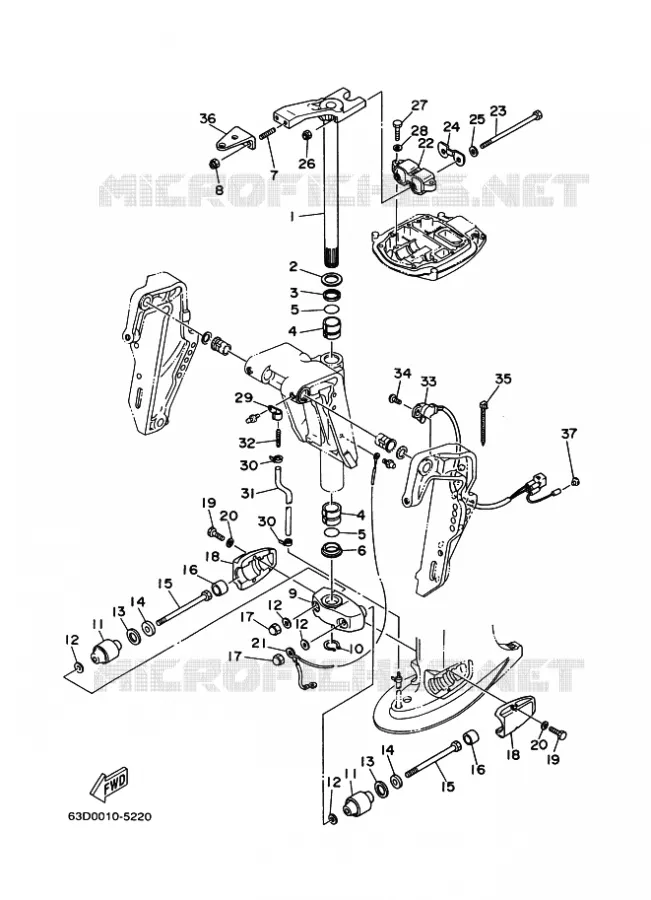 HOUDER 4 Yamaha OUTBOARD ENGINES 40hp (29.4kW) 2005 40  40VEOS
