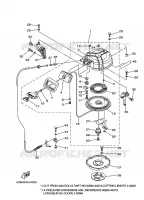 KICKSTART PEDALEN voor Yamaha 40V Manual Starter, Tiller Handle, Manual Tilt, Oil Injection, Shaft 15