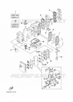 REPARATIESET 1 voor Yamaha 40V Electric Starter, Remote Control, Manual Tilt, Oil injection, Shaft 15