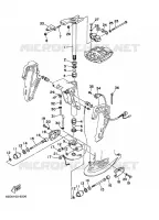 HOUDER 4 voor Yamaha C40T Electric Start, Power Trim & Tilt, Remote Control 1995