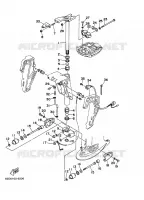 HOUDER 4 voor Yamaha 40V Electric Starter, Remote Control, Power Trim & Tilt, Oil injection 1998