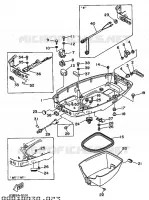 LAGERE ZIJKUIP voor Yamaha 40V Electric Starter, Remote Control, Power Trim & Tilt, Oil injection 1998