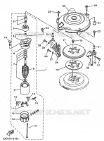STARTMOTOR voor Yamaha 40V Manual Starter, Tiller Handle, Manual Tilt 1999