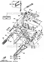 STUUR voor Yamaha 40V Manual Starter, Tiller Handle, Manual Tilt 1999