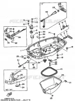 LAGERE ZIJKUIP voor Yamaha 50H Manual Starter, Tiller Handle, Hydro Trim & Tilt, Pre-Mixing 1997