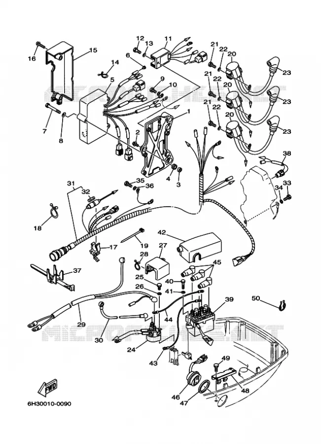 ELECTRISCH 1 Yamaha OUTBOARD ENGINES 60hp (44.1kW) 2000 60  60FETL