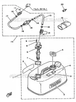 BRANDSTOF SYSTEEM 2 voor Yamaha 60F Electric Start, Remote Control, Manual Tilt or Power Trim & Tilt , Oil injection 1987