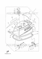 BOVENKAP voor Yamaha 70B Electric Starter, Remote Control, Power Trim & Tilt, Oil injection, Shaft 20